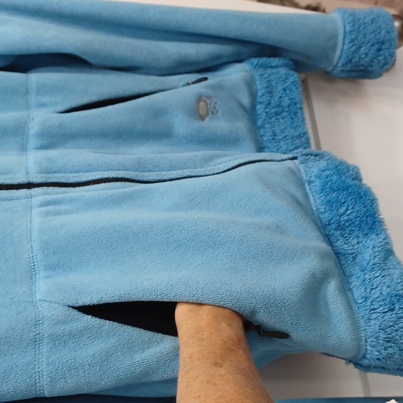 Bluw Fleece Faux Fur fuzzy soft Velour hoodie coat jacket med Mountain Hard Ware - Picture 5 of 15
